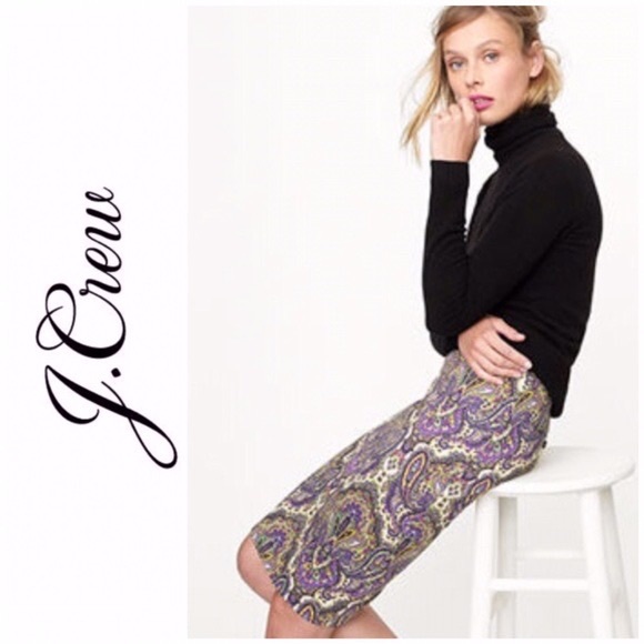 J. Crew No 2 Paisley Pencil Skirt - Picture 6 of 6